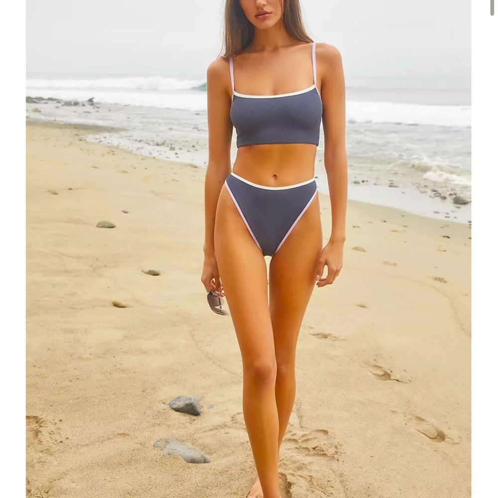 Lspace slate bikini set alalyn top S nora bottom M (both nwt)